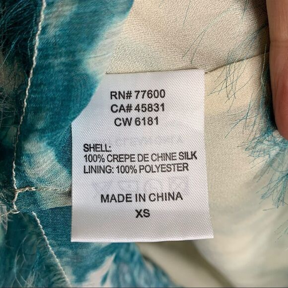 Chaser Boho Blue Silk Chiffon Floral Tapestry Bell Sleeve Fringe Romper - Picture 15 of 16